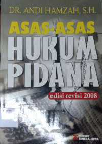 Asas-Asas Hukum Pidana
