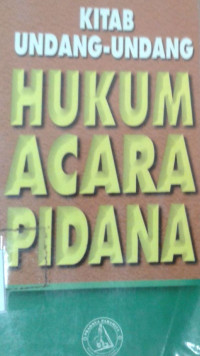 Kitab Undang-Undang Hukum Acara Pidana