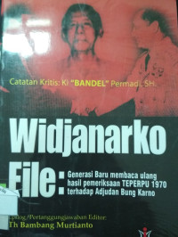 Image of Widjanarko File: Generasi Baru Membaca Ulang Hasil Pemeriksaan TEPERPU 1970 terhadap Adjudan Bung Karno; Pengantar 1: Ki Bandel Permadi; Epilog: Th Bambang Murti