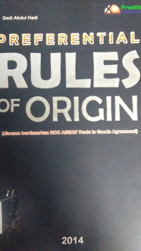 Image of Preferential Rules Of Origin
