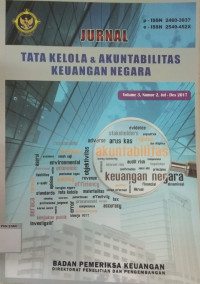 Image of Jurnal Tata Kelola & Akuntabilitas Keuangan Negara Volume 3 Nomor 2